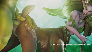 Warcraft порно HMV - Дриада трахается с орком, большая жопа