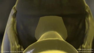 Оральный минет фута, POV, глубокий минет, анимация 3D GIF
